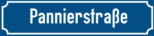 Straßenschild Pannierstraße