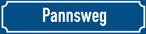 Straßenschild Pannsweg