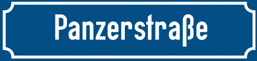 Straßenschild Panzerstraße