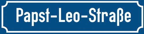 Straßenschild Papst-Leo-Straße