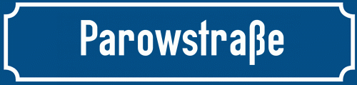 Straßenschild Parowstraße