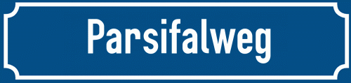 Straßenschild Parsifalweg