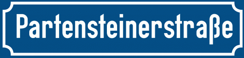 Straßenschild Partensteinerstraße