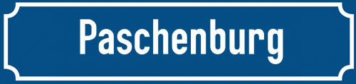 Straßenschild Paschenburg