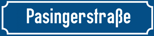 Straßenschild Pasingerstraße