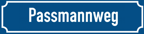 Straßenschild Passmannweg
