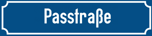 Straßenschild Passtraße