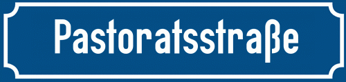 Straßenschild Pastoratsstraße