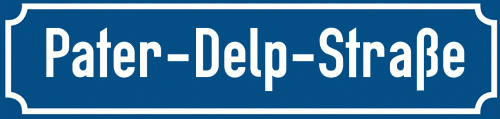 Straßenschild Pater-Delp-Straße