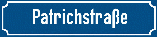 Straßenschild Patrichstraße