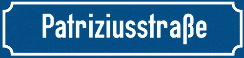 Straßenschild Patriziusstraße