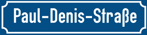 Straßenschild Paul-Denis-Straße