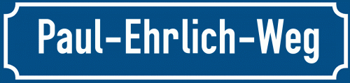 Straßenschild Paul-Ehrlich-Weg