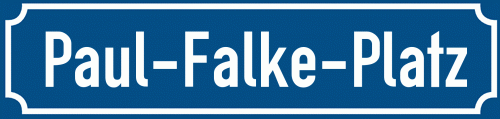 Straßenschild Paul-Falke-Platz