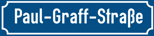 Straßenschild Paul-Graff-Straße