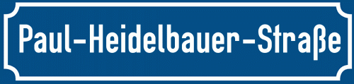 Straßenschild Paul-Heidelbauer-Straße