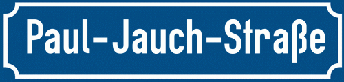 Straßenschild Paul-Jauch-Straße