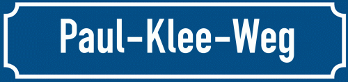 Straßenschild Paul-Klee-Weg