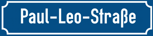 Straßenschild Paul-Leo-Straße