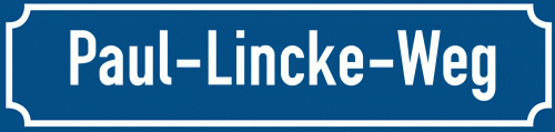 Straßenschild Paul-Lincke-Weg