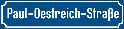 Straßenschild Paul-Oestreich-Straße