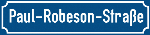 Straßenschild Paul-Robeson-Straße zum kostenlosen Download