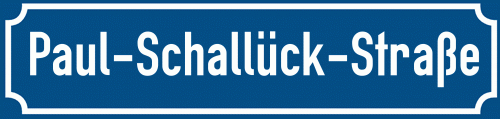 Straßenschild Paul-Schallück-Straße