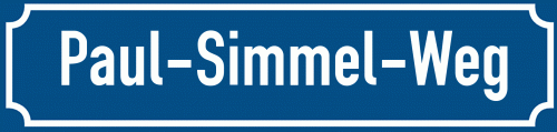 Straßenschild Paul-Simmel-Weg
