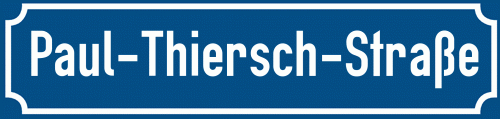 Straßenschild Paul-Thiersch-Straße