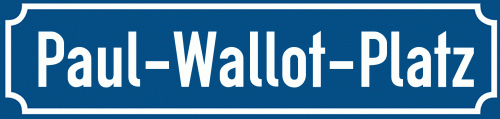 Straßenschild Paul-Wallot-Platz