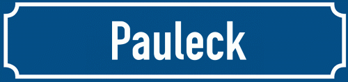 Straßenschild Pauleck