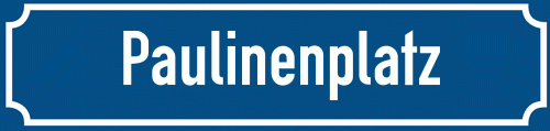 Straßenschild Paulinenplatz