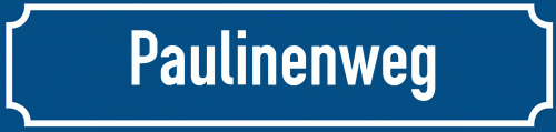 Straßenschild Paulinenweg