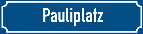 Straßenschild Pauliplatz