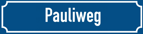 Straßenschild Pauliweg