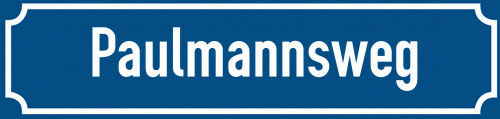 Straßenschild Paulmannsweg