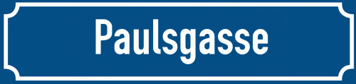 Straßenschild Paulsgasse