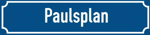 Straßenschild Paulsplan