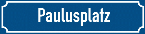 Straßenschild Paulusplatz