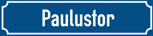 Straßenschild Paulustor