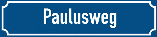 Straßenschild Paulusweg