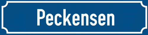 Straßenschild Peckensen