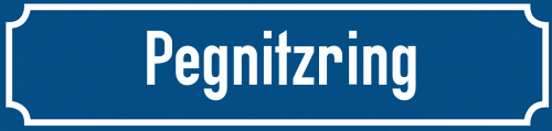 Straßenschild Pegnitzring zum kostenlosen Download