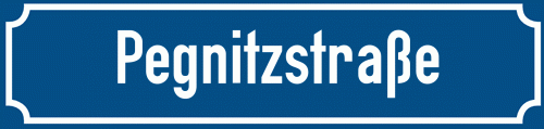 Straßenschild Pegnitzstraße