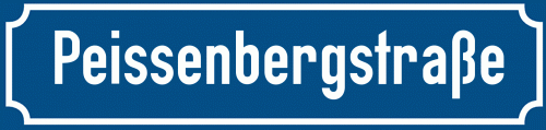 Straßenschild Peissenbergstraße