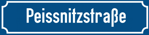 Straßenschild Peissnitzstraße