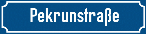 Straßenschild Pekrunstraße