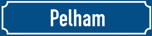 Straßenschild Pelham