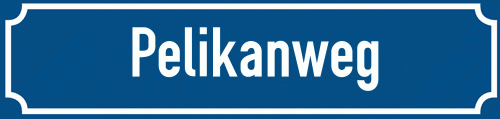 Straßenschild Pelikanweg