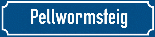 Straßenschild Pellwormsteig